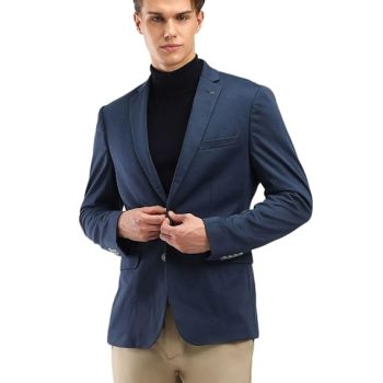 Notch Lapel Collar Knit Blazer