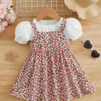 Summer season dresses for baby and child Cottonblend dress|White girl dress