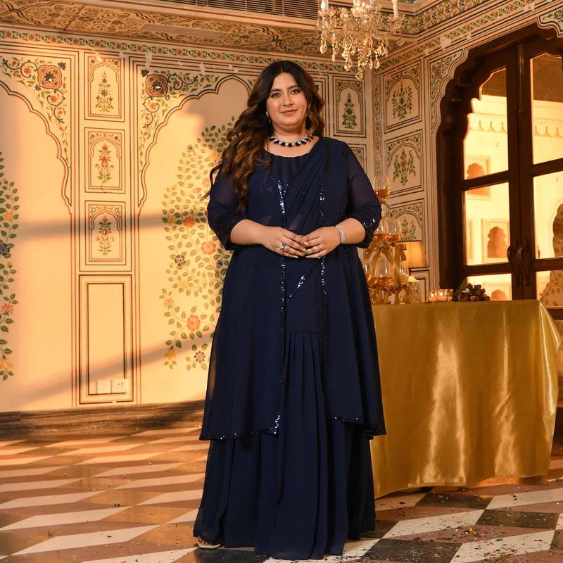 Blue-Drape-Saree-With-Cape-Lavina-SCL_9438
